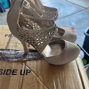 Elegant Beige Women's Heels